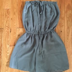 Gray see-through coverup romper